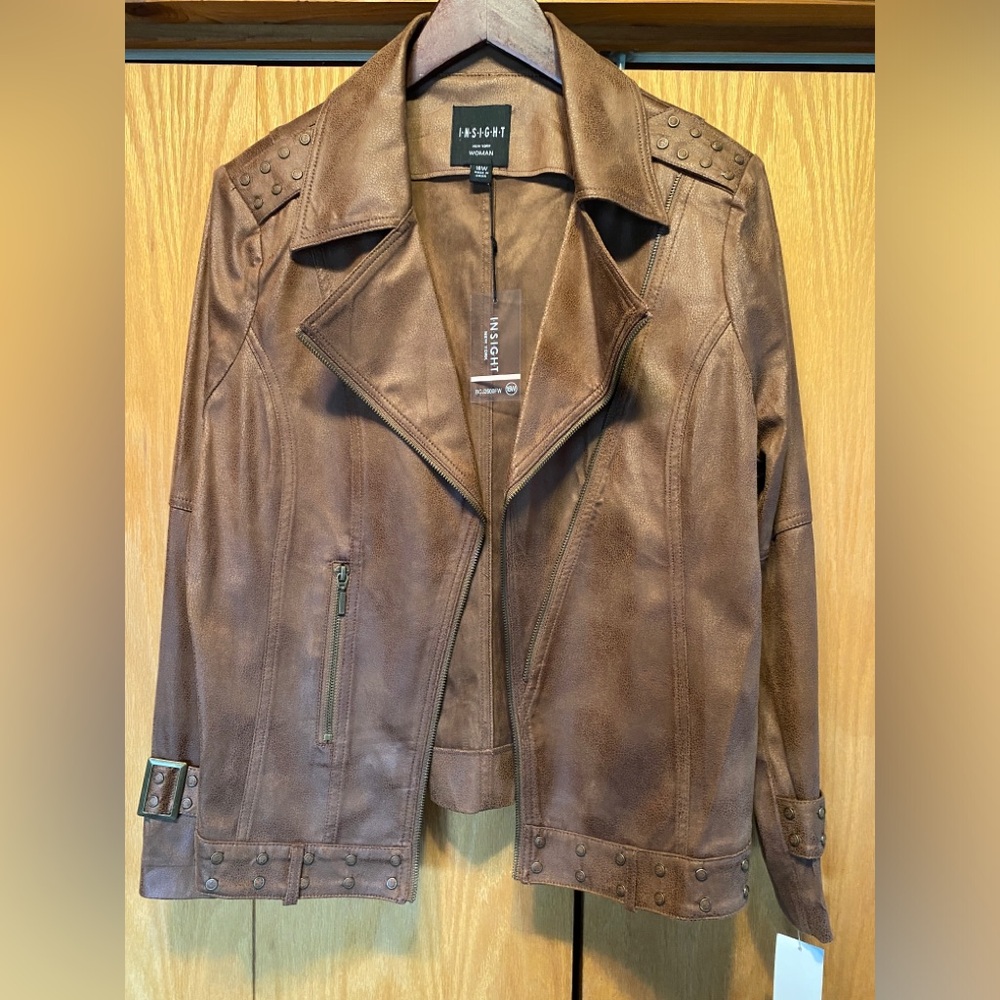 Insight brand faux leather women’s jacket size 16